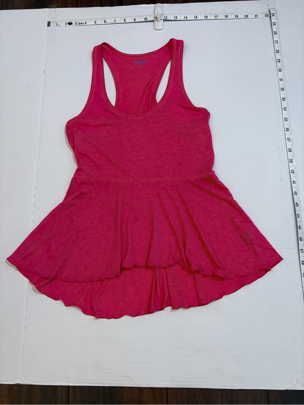 Mudd Hot Pink Racerback Peplum Tank Top